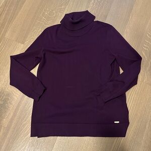 Calvin Klein Deep Purple Turtleneck Sweater